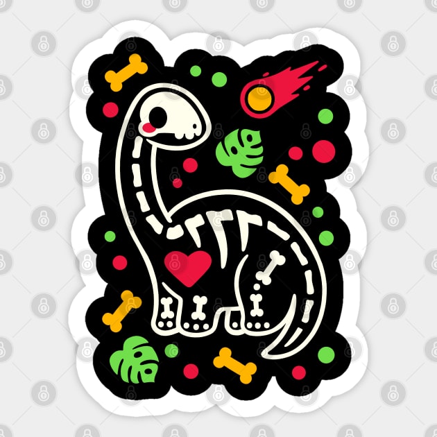 Brontosaurus skeleton Sticker by NemiMakeit